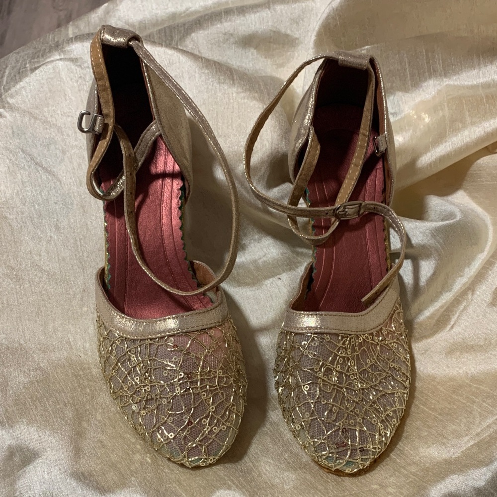 Chic Gold and Pink Women's Heels